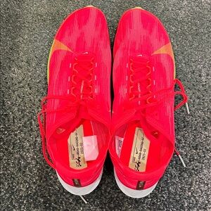 Slightly used Nike Zoom X streakfly 2 Red and Green running shoes. Original box.